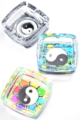 3.5β³ Square Glass Ashtray β Pop Designs - Discreet Smoker