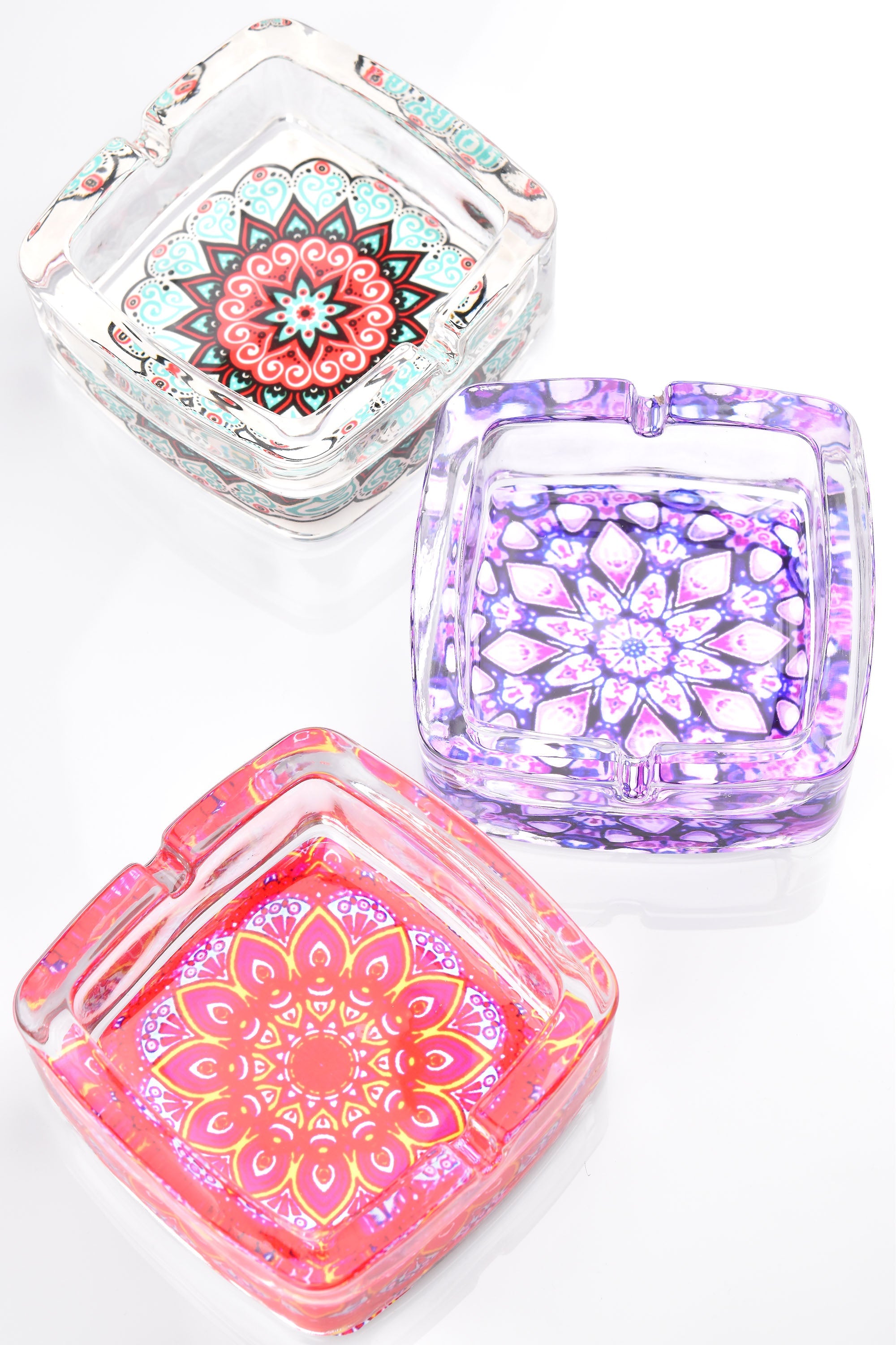 3.5″ Square Glass Ashtray – Pop Designs - Discreet Smoker
