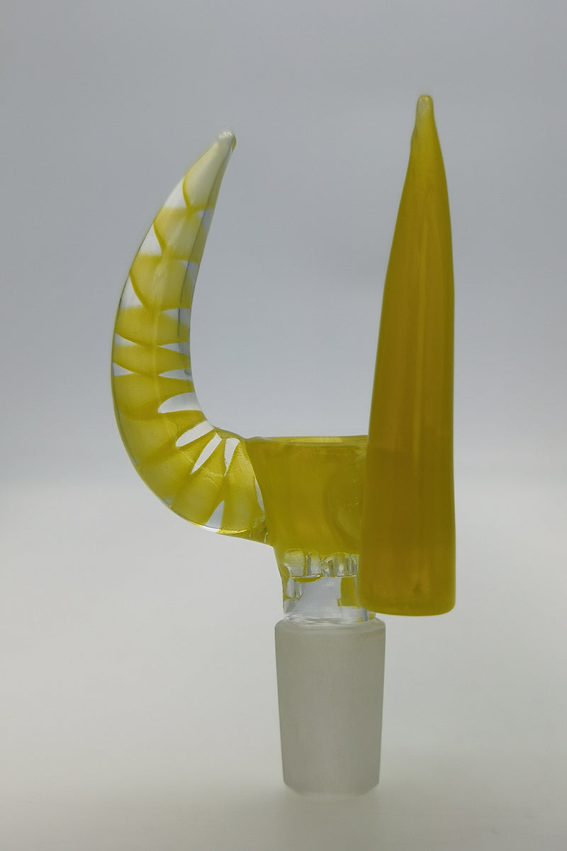 TAG - 4 Hole Disc Screen Slide with Inverted Triple Horn Handle - Discreet Smoker