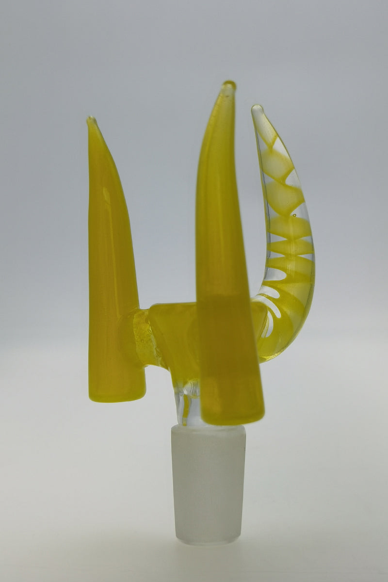 TAG - 4 Hole Disc Screen Slide with Inverted Triple Horn Handle - Discreet Smoker