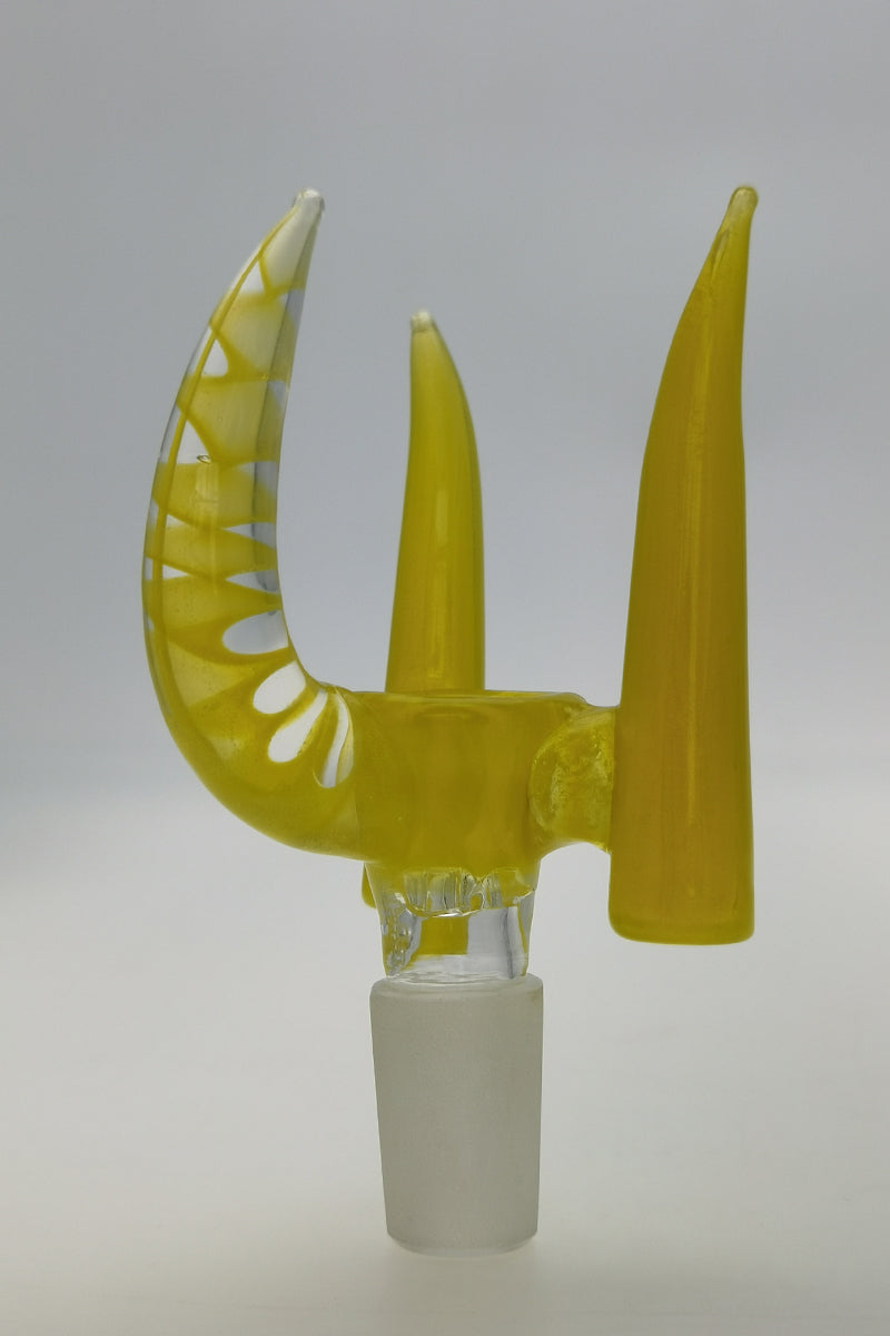 TAG - 4 Hole Disc Screen Slide with Inverted Triple Horn Handle - Discreet Smoker