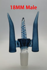 TAG - 4 Hole Disc Screen Slide with Inverted Triple Horn Handle - Discreet Smoker