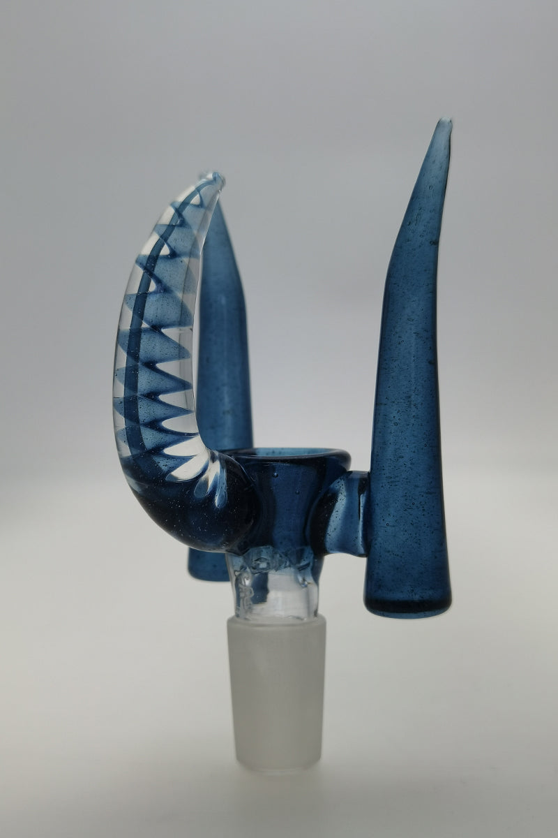 TAG - 4 Hole Disc Screen Slide with Inverted Triple Horn Handle - Discreet Smoker