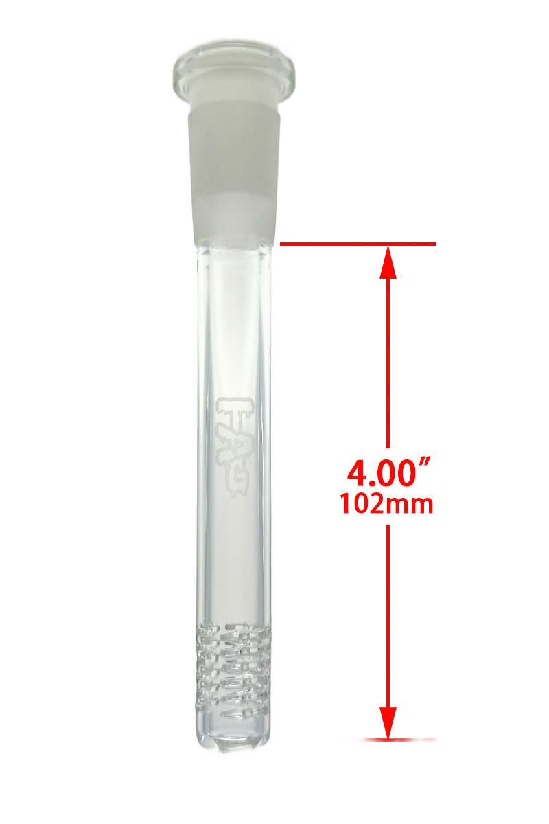 TAG - 18/14MM 6 Row x 3 (54 Hole) Open End Gridded Super Slit Downstem (5.50") - Discreet Smoker