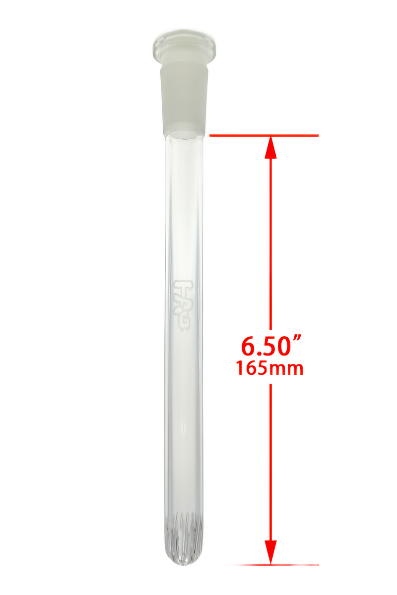 TAG - 18/14MM Closed End Rounded Super Slit Showerhead Downstem - Discreet Smoker