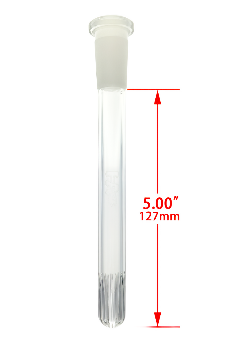 TAG - 18/14MM Closed End Rounded Super Slit Showerhead Downstem - Discreet Smoker