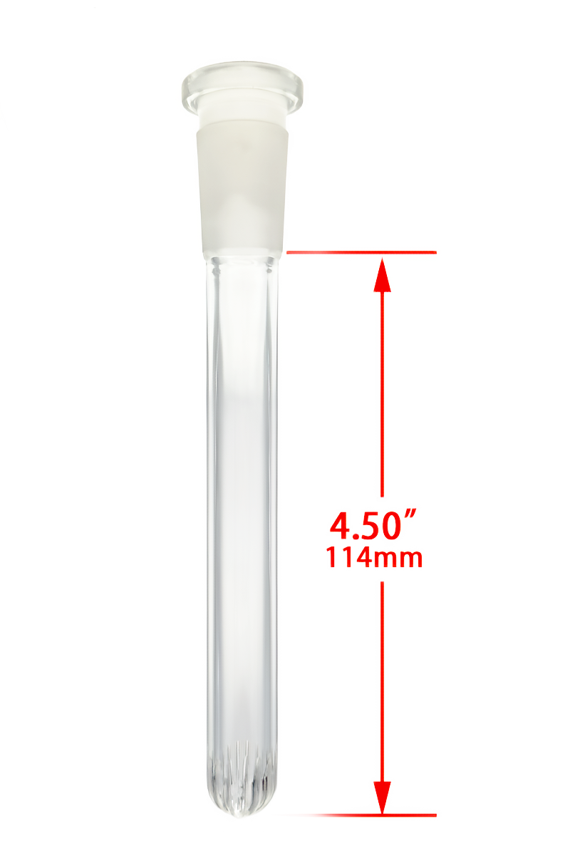 TAG - 18/14MM Closed End Rounded Super Slit Showerhead Downstem - Discreet Smoker