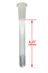 TAG - 18/14MM Closed End Rounded Super Slit Showerhead Downstem - Discreet Smoker