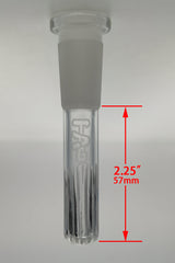 TAG - 18/14MM Open End Rounded Super Slit Showerhead Downstem - Discreet Smoker