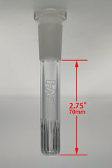 TAG - 18/14MM Open End Rounded Super Slit Showerhead Downstem - Discreet Smoker