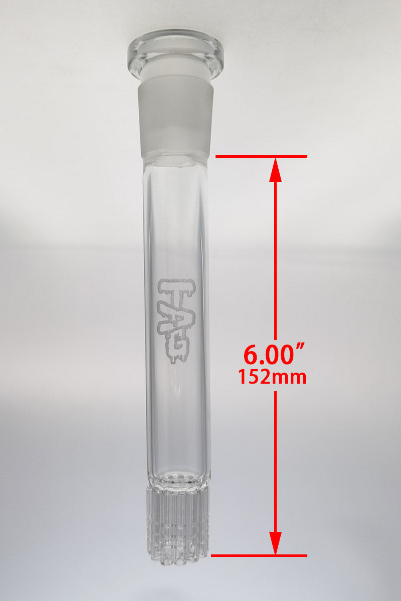 TAG - 28/18MM Open End 12-Arm Tree (5x.8MM) Downstem - Discreet Smoker