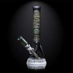 Shadow Art 4" Smoke and Silver Frit Long Bowl - Discreet Smoker