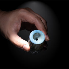 Shadow Art 4" Smoke and Silver Frit Long Bowl - Discreet Smoker