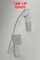 TAG - Full Quartz Drop Down Adapter (1" Drop) - Discreet Smoker