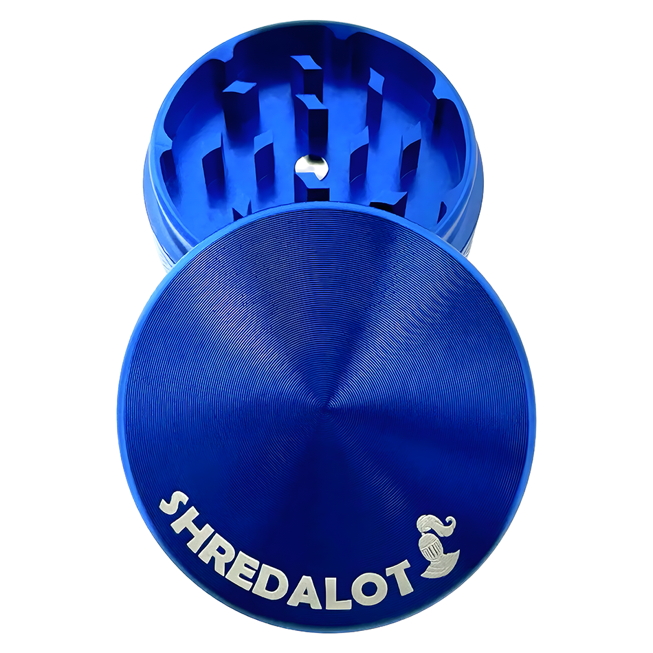 Sir Shredalot 2 Piece Metal Herb Grinder - 63mm - Discreet Smoker