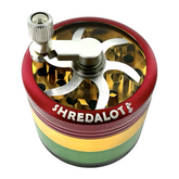 Sir Shredalot Crank Top 4 Piece Metal Herb Grinder - 63mm - Discreet Smoker