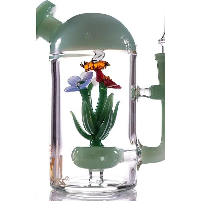 MK Glass Bee Garden Rig - Discreet Smoker