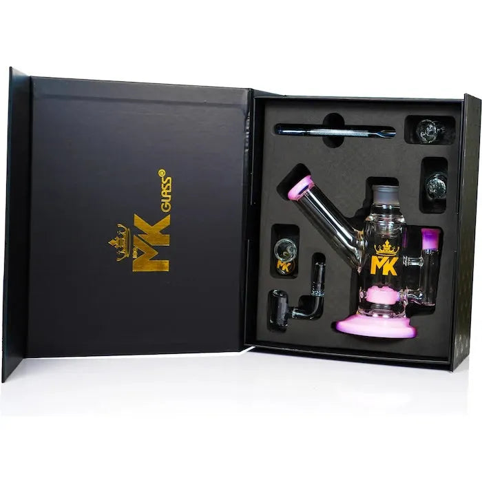 MK Glass Stash Rig w/ Built in Jar Set - Discreet Smoker