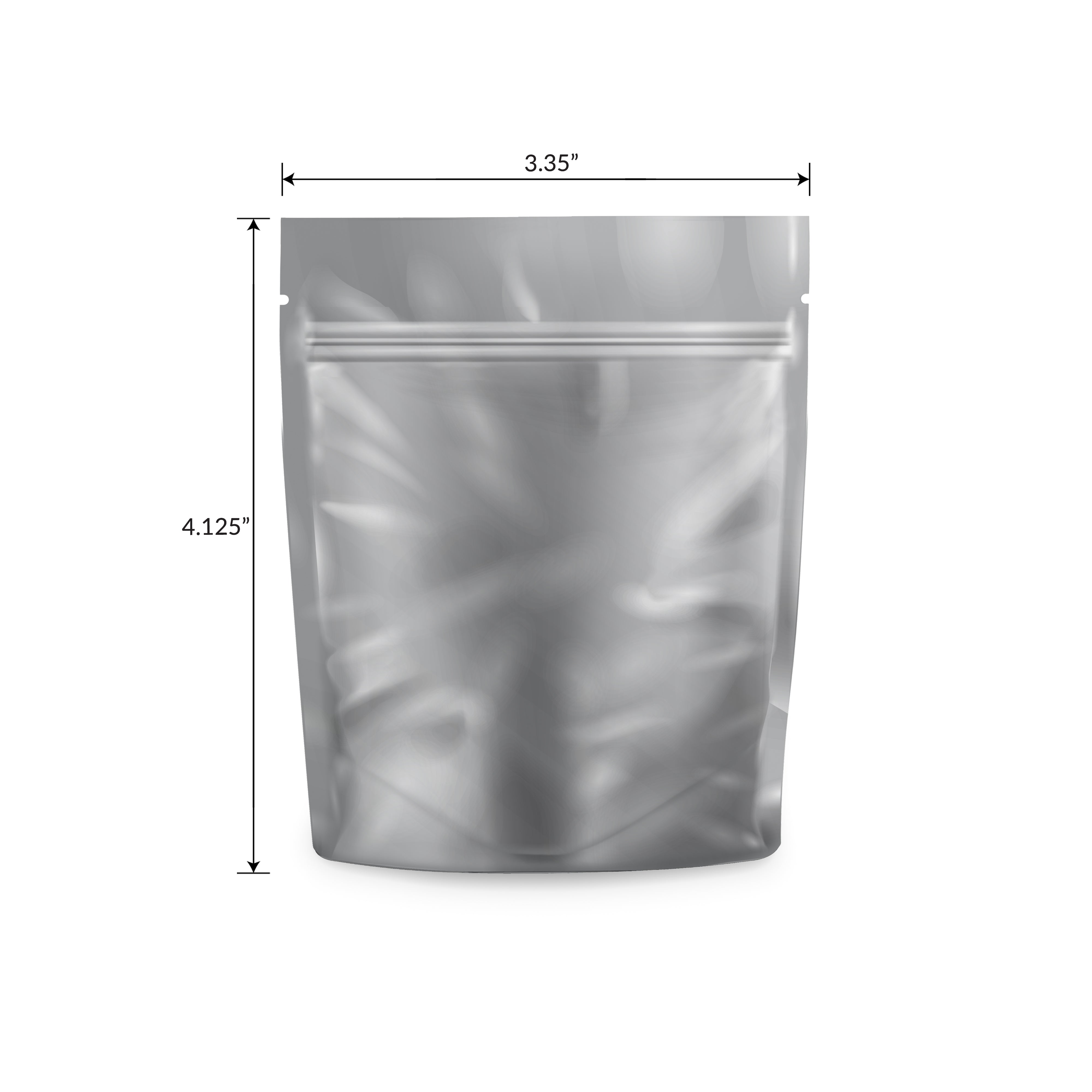 Loud Lock 1 Gram Mylar Smell Proof Vacuum Seal Bags - 100 Count White/Clear - Discreet Smoker