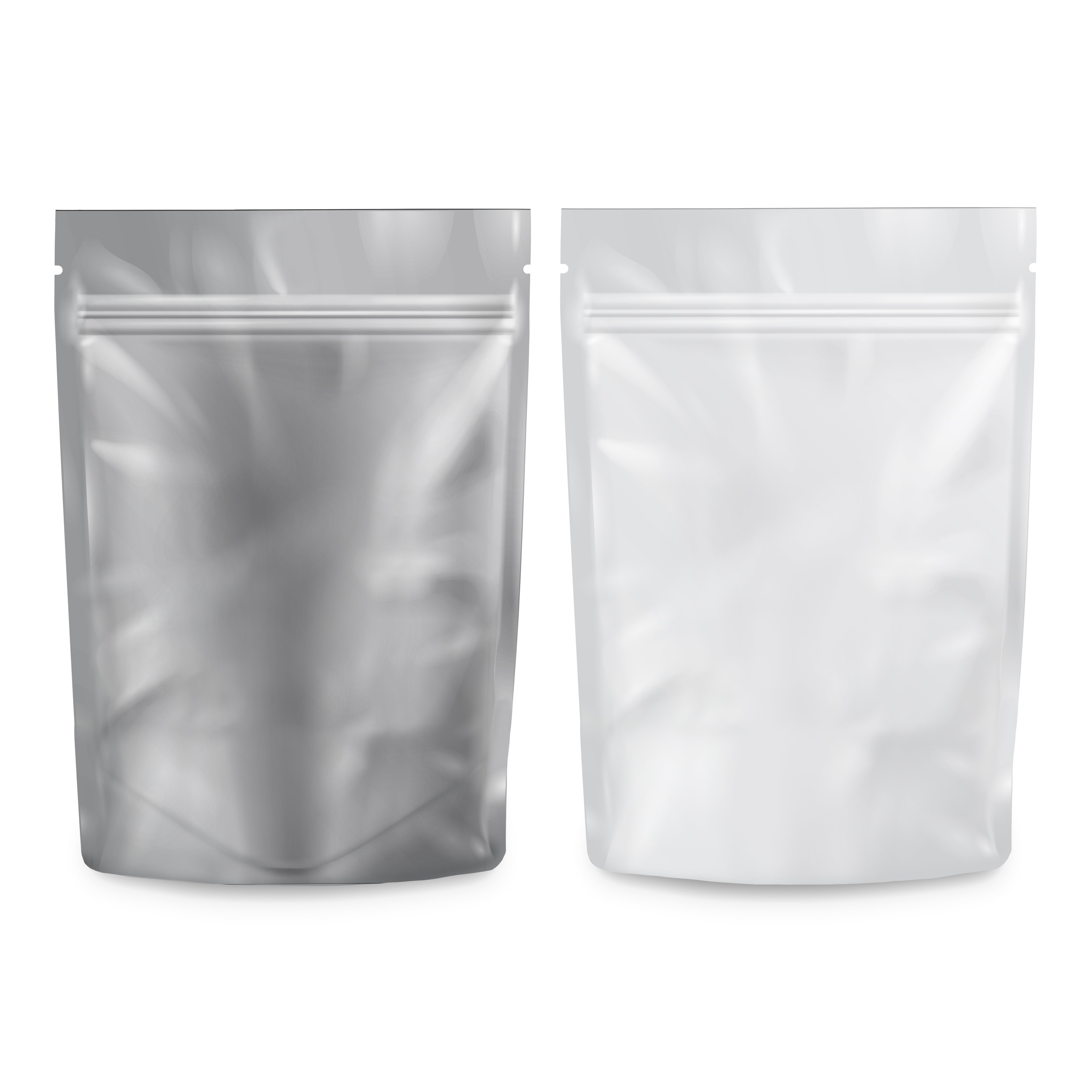 Loud Lock 1/8 Ounce Mylar Smell Proof Vacuum Seal Bags - 100 Count White/Clear - Discreet Smoker