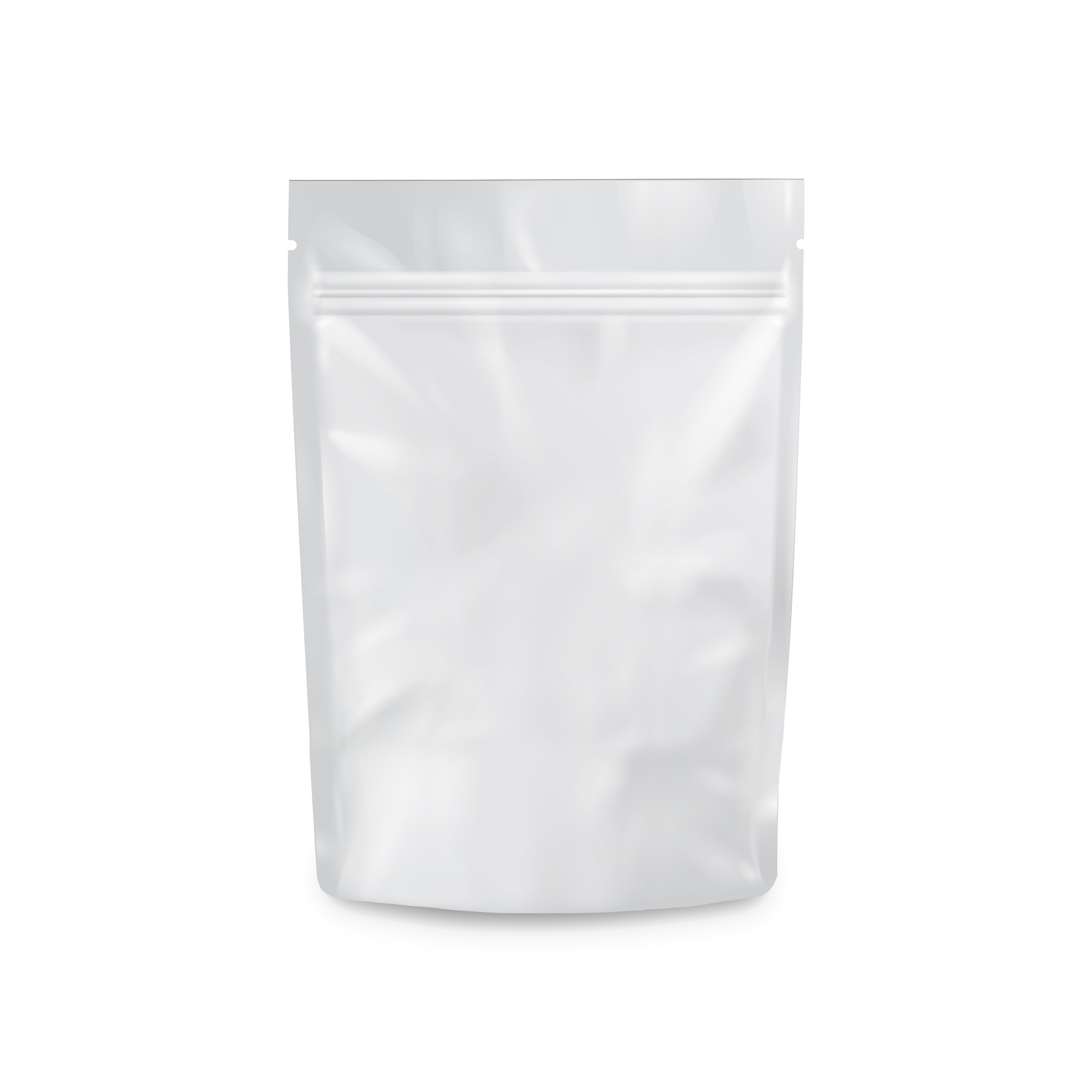 Loud Lock 1 Ounce Mylar Smell Proof Vacuum Seal Bags - 100 Count White/Clear - Discreet Smoker