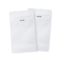 Loud Lock 1/4 Grip N Pull Mylar Smell Proof Child Safe Vacuum Seal Bags - 100 Count All White - Discreet Smoker