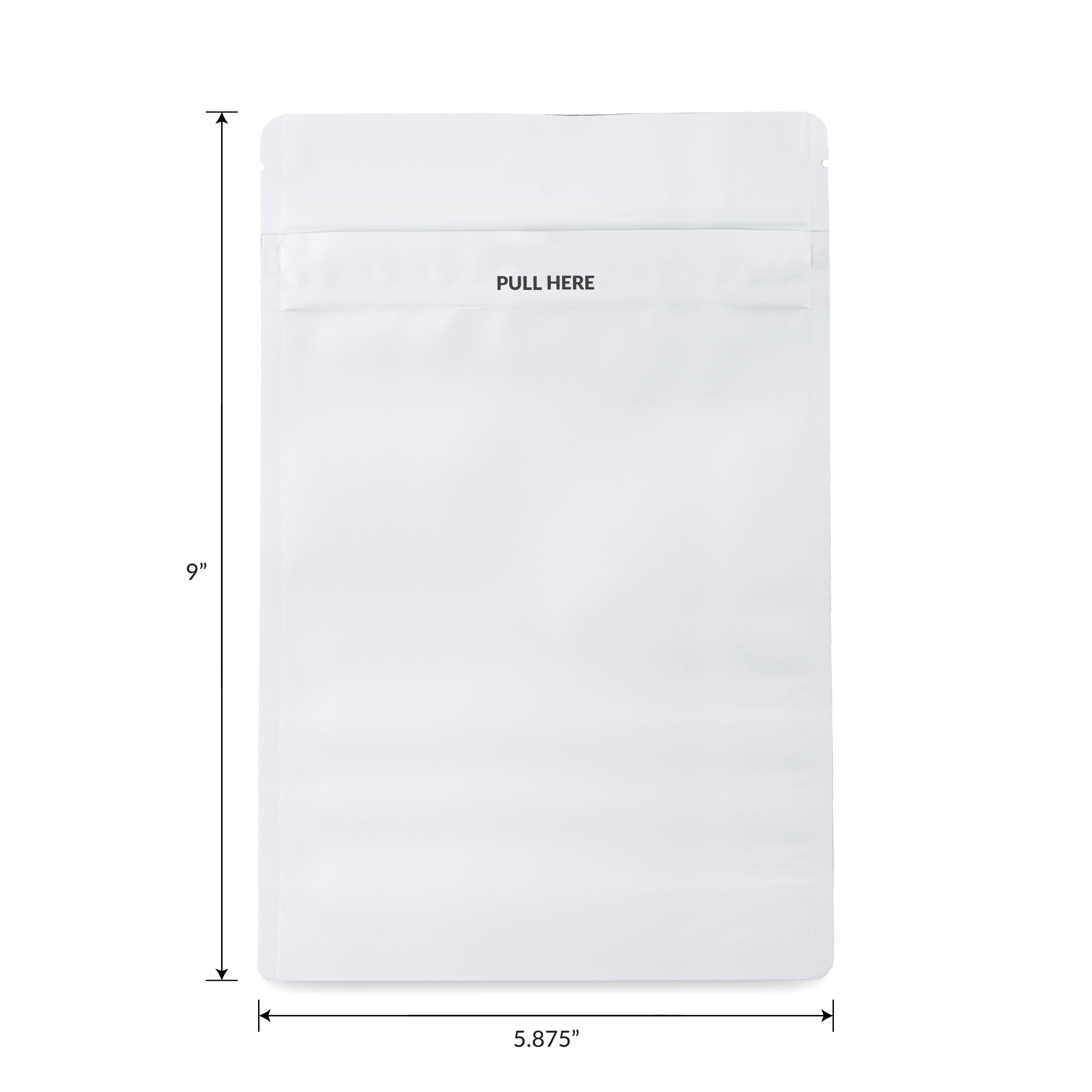 Loud Lock 1 Ounce Grip N Pull Mylar Smell Proof Child Safe Vacuum Seal Bags - 100 Count All White - Discreet Smoker