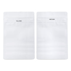 Loud Lock 1 Ounce Grip N Pull Mylar Smell Proof Child Safe Vacuum Seal Bags - 100 Count All White - Discreet Smoker