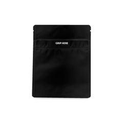 Loud Lock 1/8 Grip N Pull Mylar Smell Proof Child Safe Vacuum Seal Bags - 100 Count All Black - Discreet Smoker