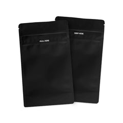 Loud Lock 1/4 Grip N Pull Mylar Smell Proof Child Safe Vacuum Seal Bags - 100 Count All Black - Discreet Smoker