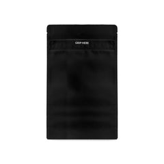 Loud Lock 1/2 Grip N Pull Mylar Smell Proof Child Safe Vacuum Seal Bags - 100 Count All Black - Discreet Smoker