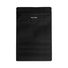 Loud Lock 1 Ounce Grip N Pull Mylar Smell Proof Child Safe Vacuum Seal Bags - 100 Count All Black - Discreet Smoker