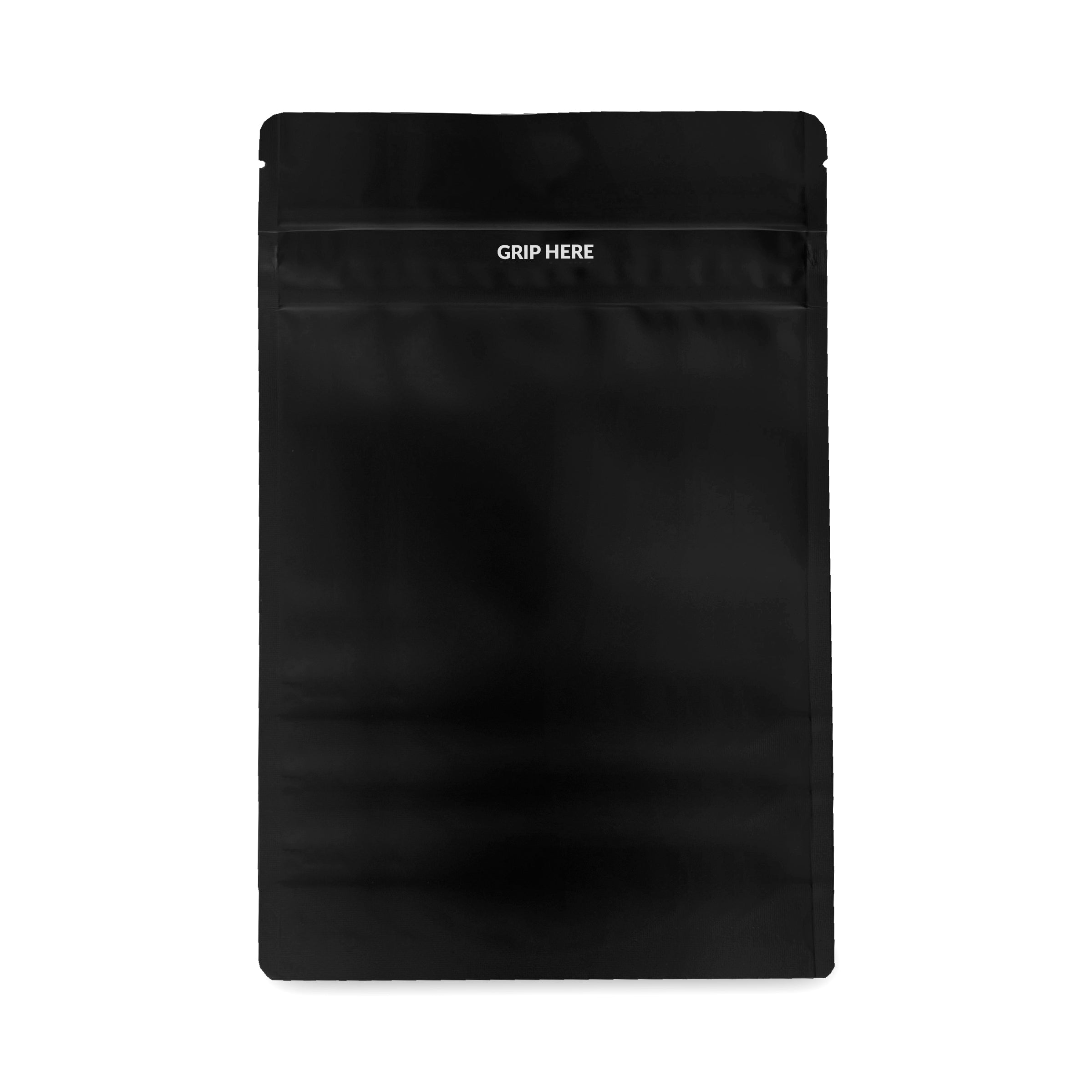 Loud Lock 1 Ounce Grip N Pull Mylar Smell Proof Child Safe Vacuum Seal Bags - 100 Count All Black - Discreet Smoker