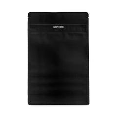 Loud Lock 1 Ounce Grip N Pull Mylar Smell Proof Child Safe Vacuum Seal Bags - 100 Count All Black - Discreet Smoker