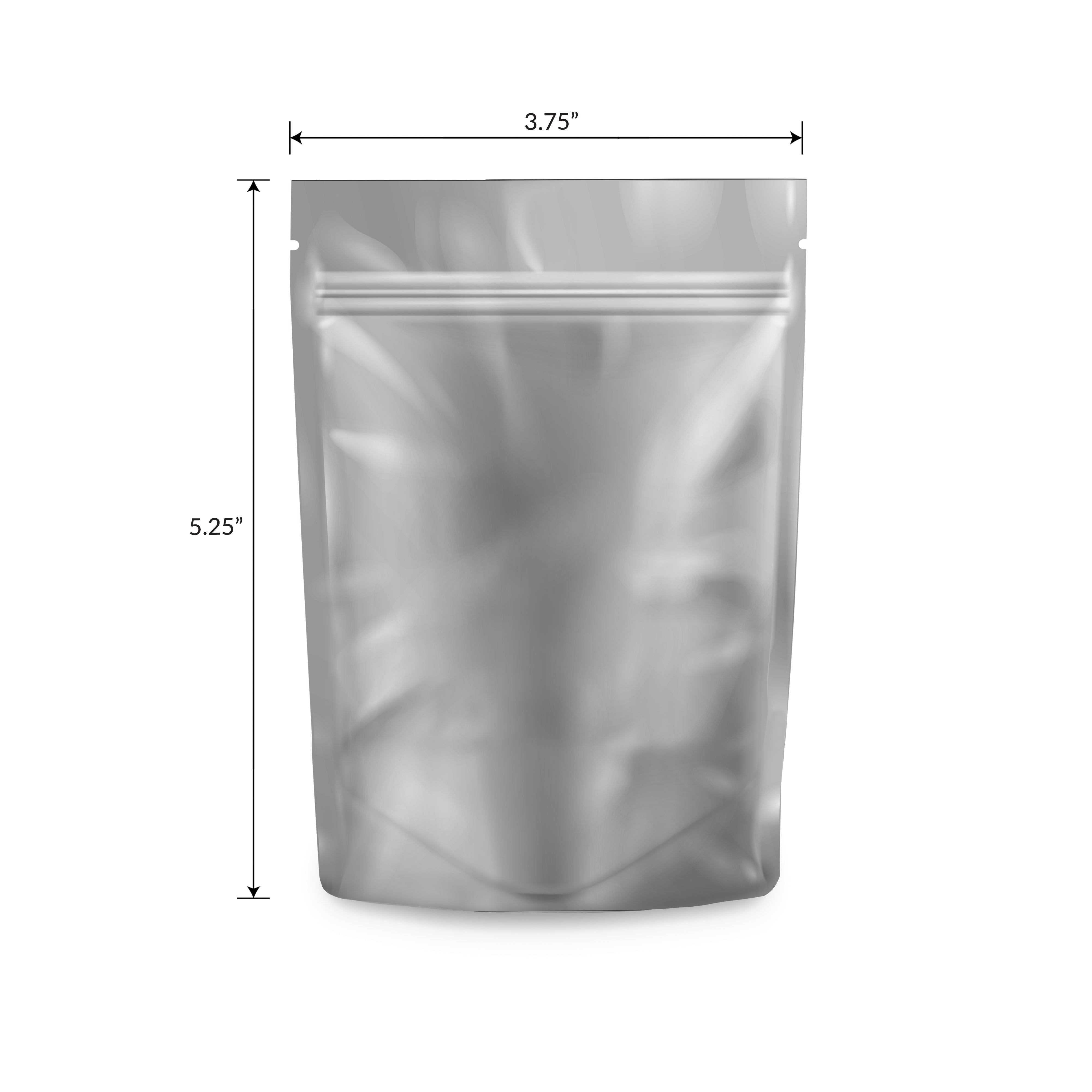 Loud Lock 1/8 Ounce Mylar Smell Proof Vacuum Seal Bags - 100 Count Black/Clear - Discreet Smoker