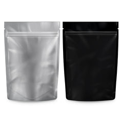 Loud Lock 1/8 Ounce Mylar Smell Proof Vacuum Seal Bags - 100 Count Black/Clear - Discreet Smoker