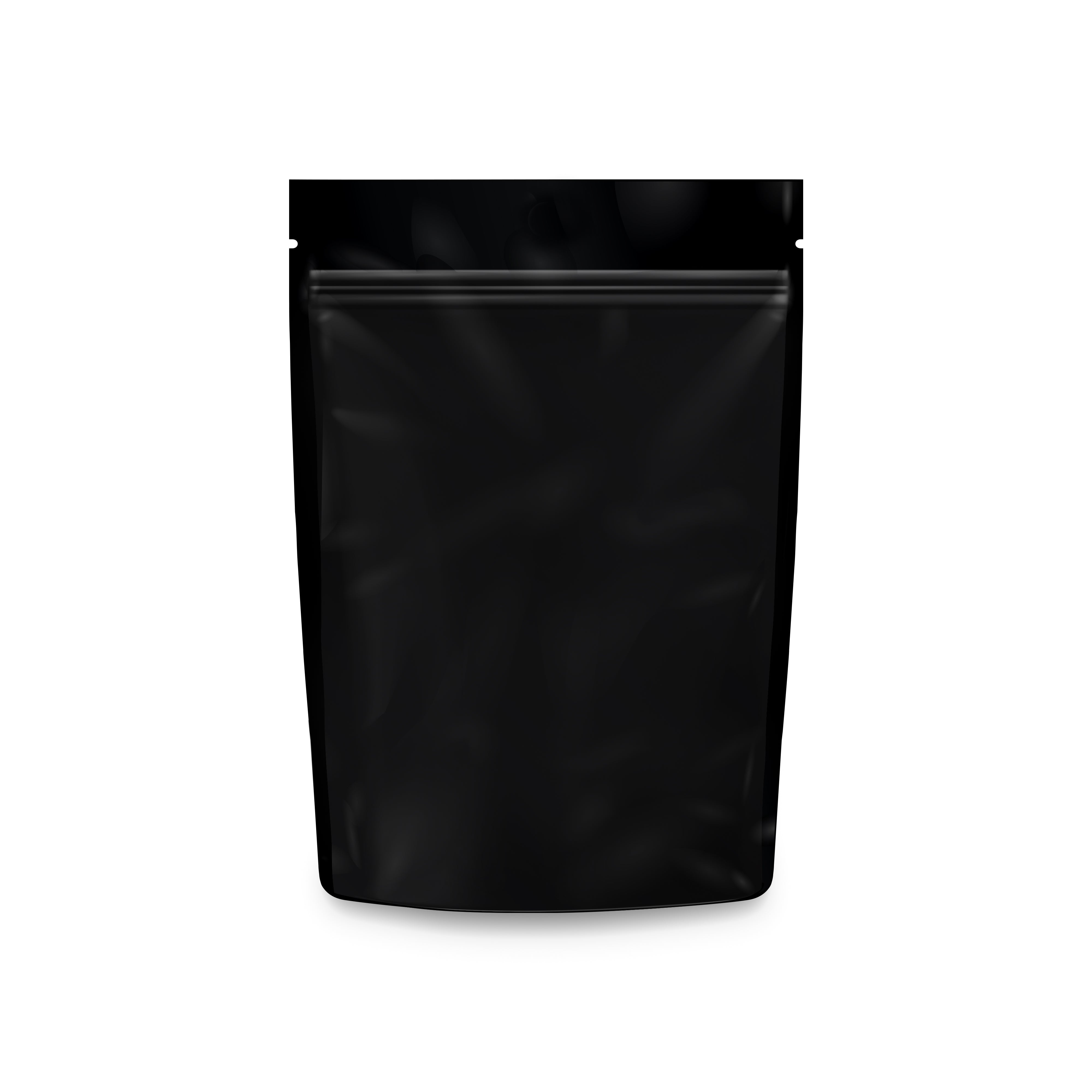Loud Lock 1/8 Ounce Mylar Smell Proof Vacuum Seal Bags - 100 Count All Black - Discreet Smoker