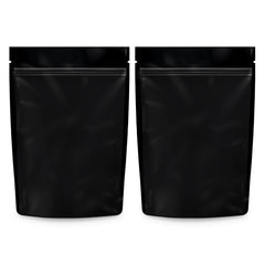 Loud Lock 1/8 Ounce Mylar Smell Proof Vacuum Seal Bags - 100 Count All Black - Discreet Smoker