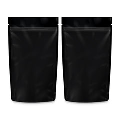 Loud Lock 1/4 Ounce Mylar Smell Proof Vacuum Seal Bags - 100 Count All Black - Discreet Smoker