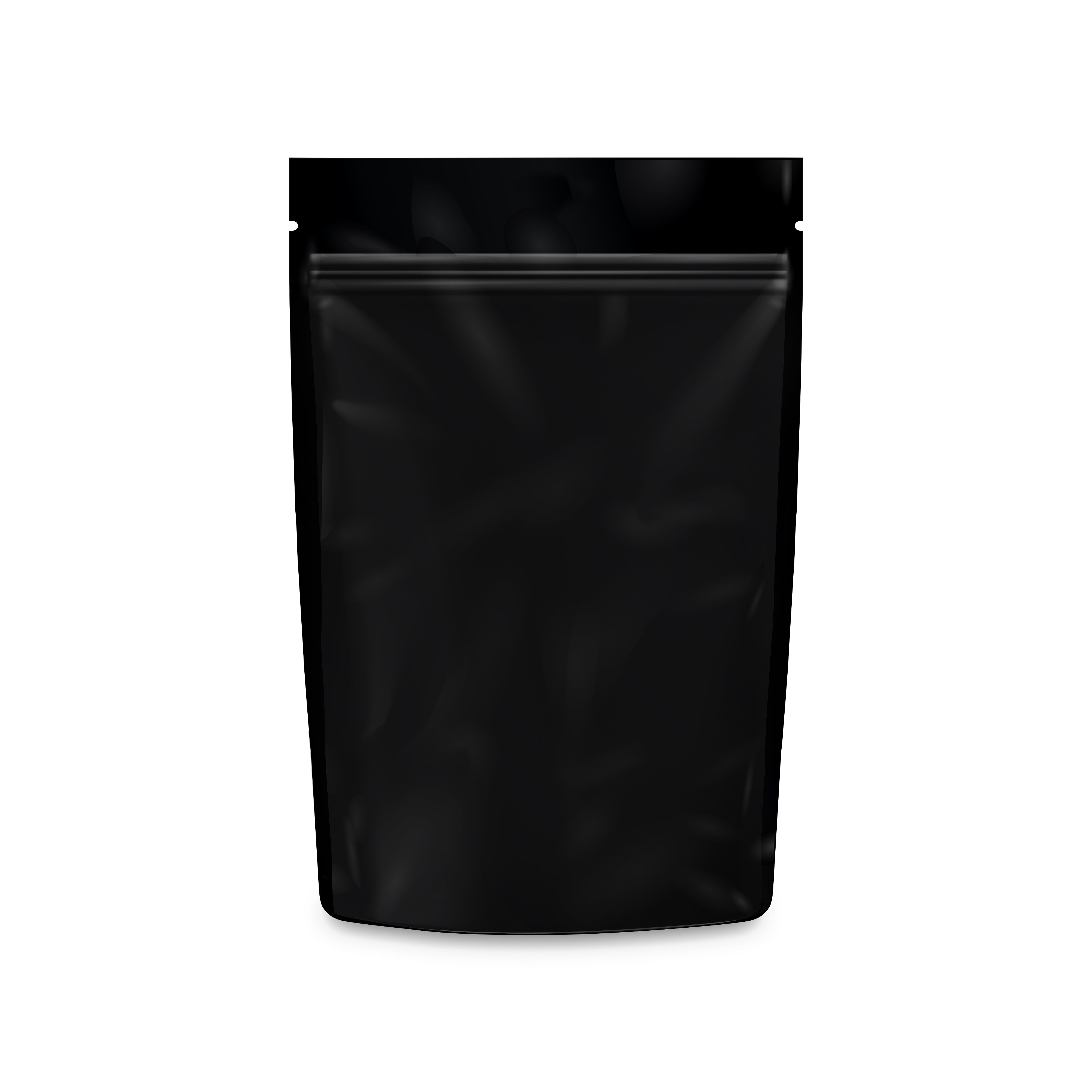 Loud Lock 1/2 Ounce Mylar Smell Proof Vacuum Seal Bags - 100 Count All Black - Discreet Smoker