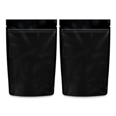 Loud Lock 1/2 Ounce Mylar Smell Proof Vacuum Seal Bags - 100 Count All Black - Discreet Smoker