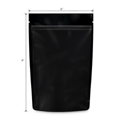 Loud Lock 1 Ounce Mylar Smell Proof Vacuum Seal Bags - 100 Count All Black - Discreet Smoker