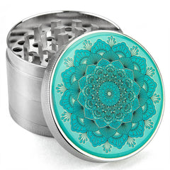 Mandala Grinder Silver - Discreet Smoker