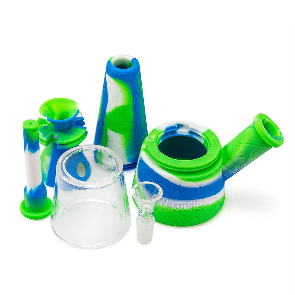 Fountain Silicone and Glass Bong - Discreet Smoker