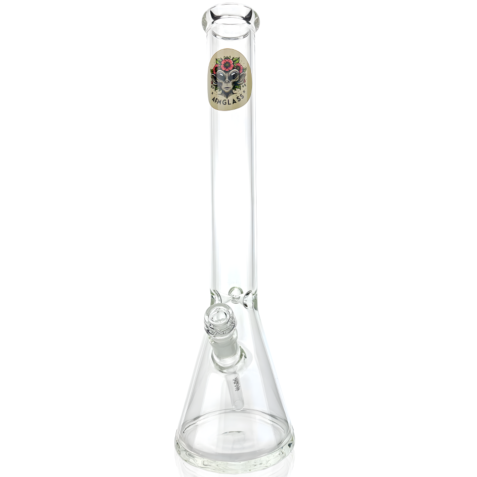 18" AFM OG Clear Glass Beaker 5mm - Discreet Smoker