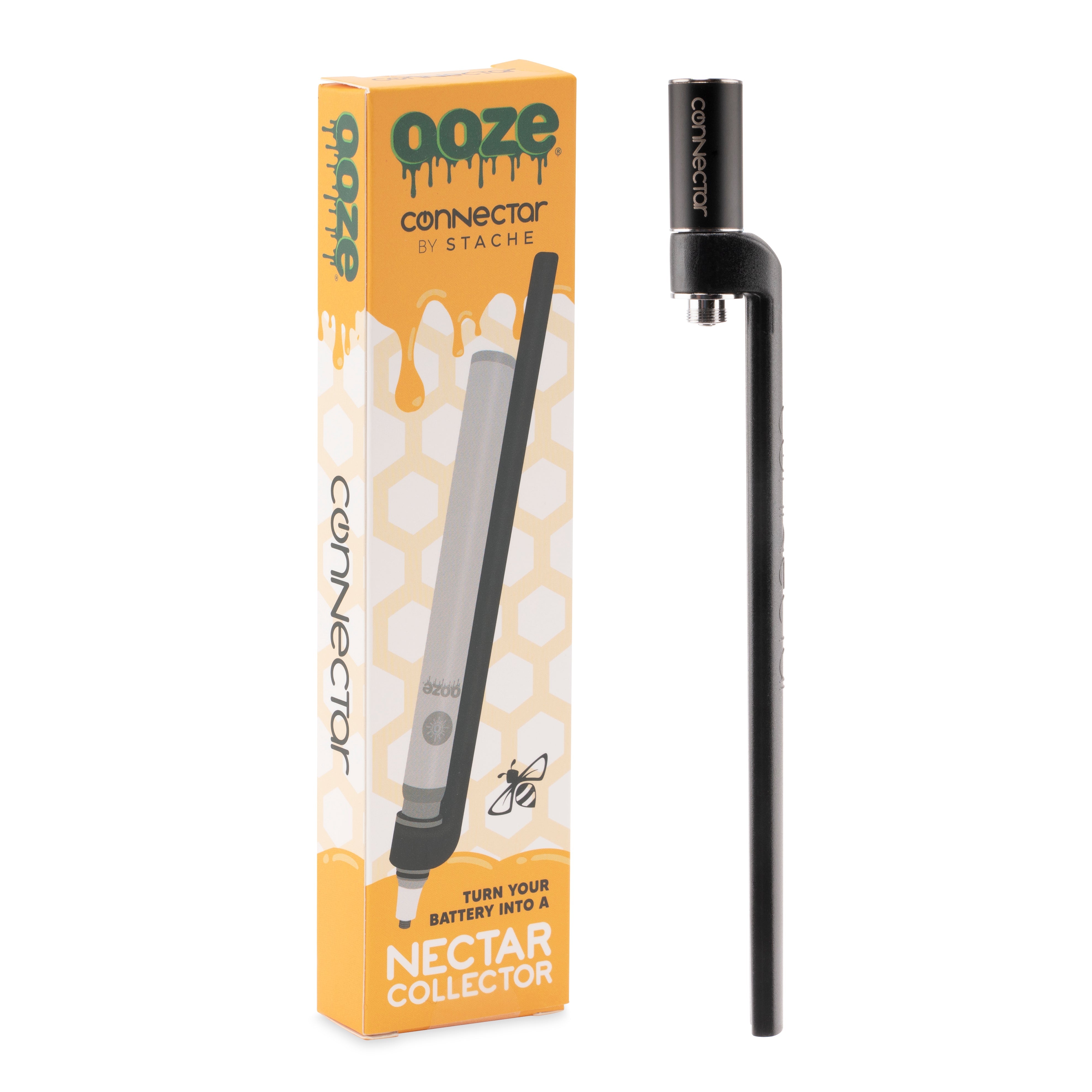 Ooze x Stache ConNectar - 510 Thread Dab Straw Vape Pen Attachment - Discreet Smoker