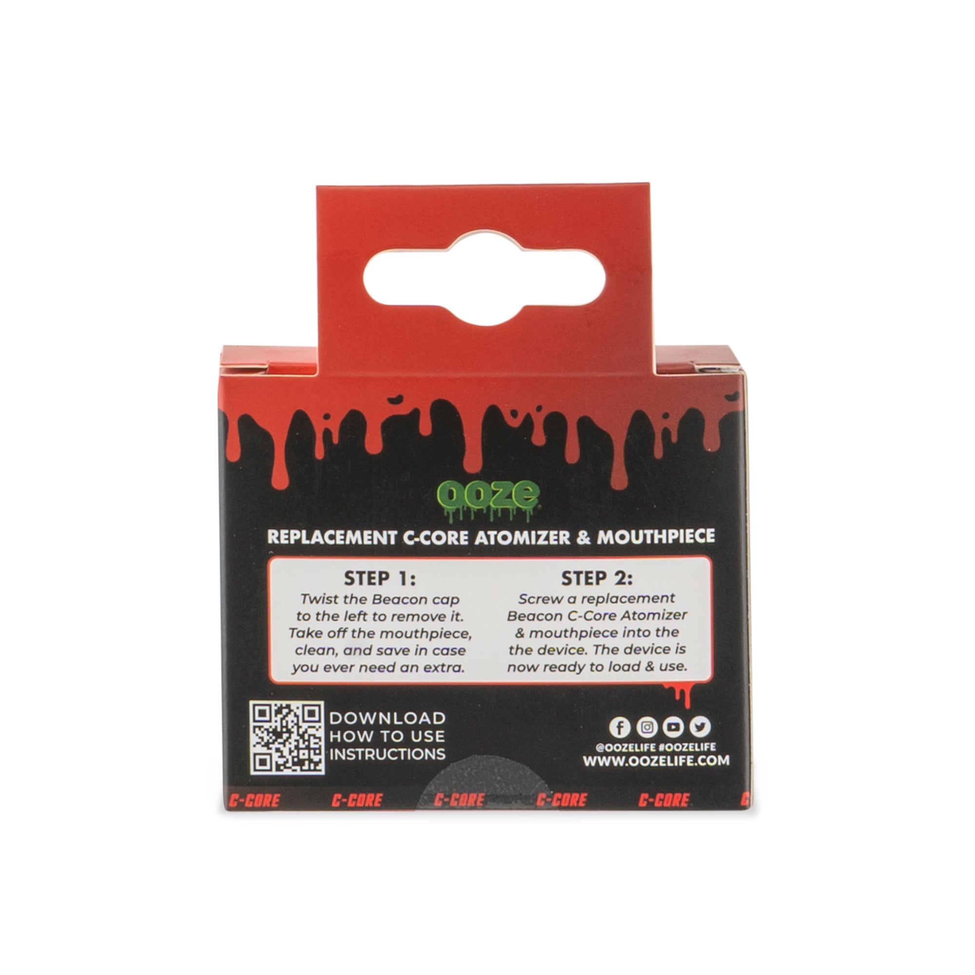 Ooze Beacon Onyx Atomizer & Mouthpiece Replacement Pack - Discreet Smoker