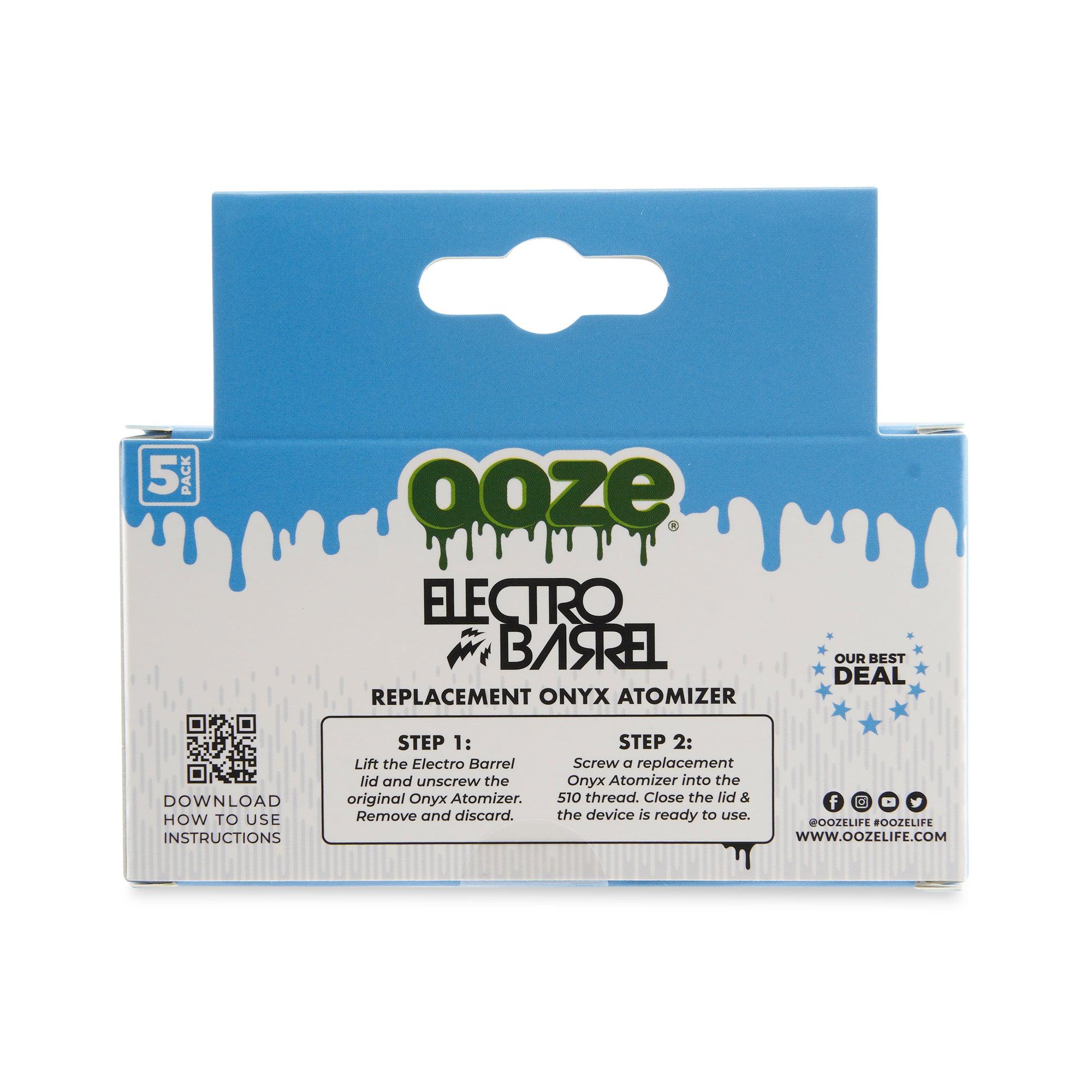Ooze Electro Barrel Onyx Atomizer Replacement 5-Pack - Discreet Smoker