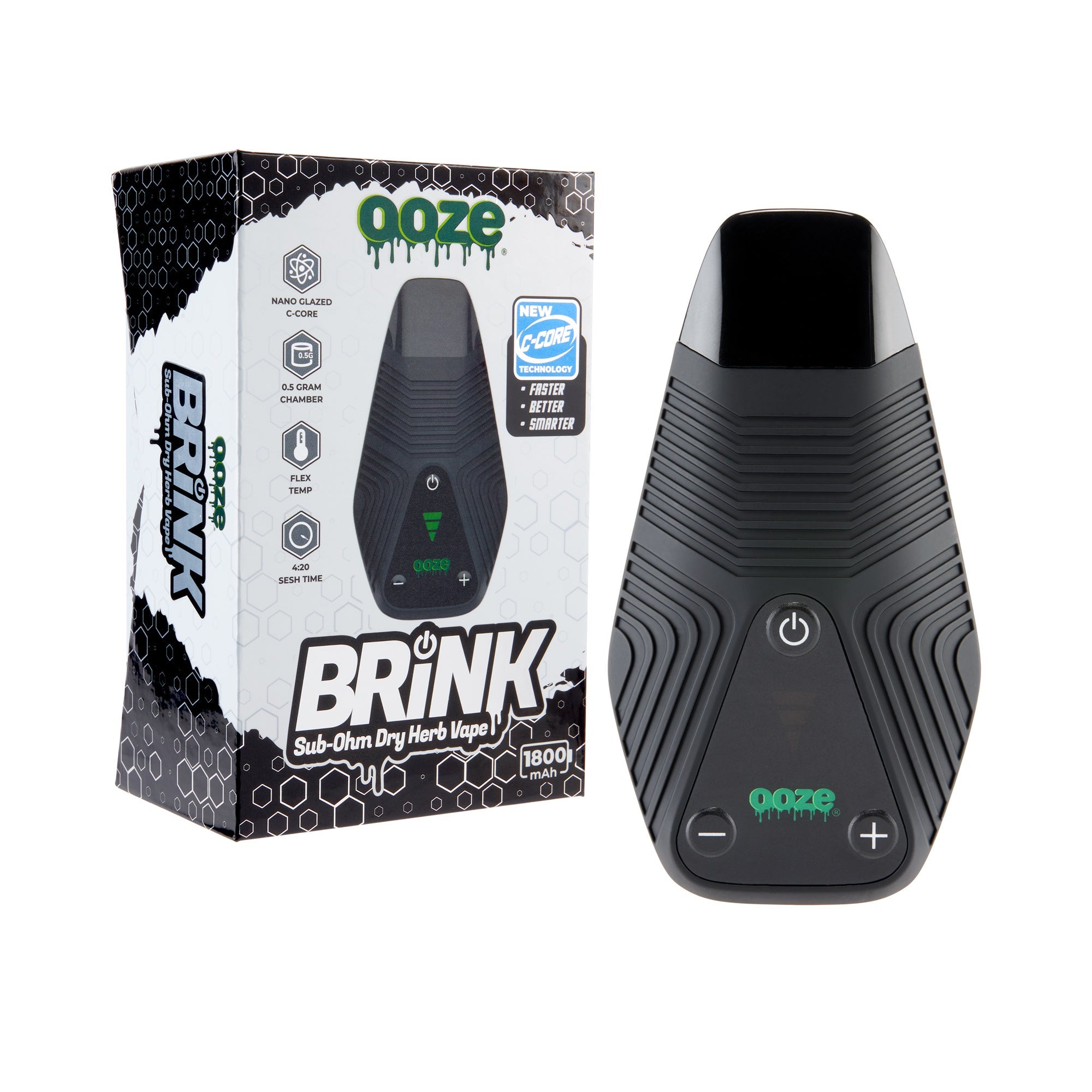 Ooze Brink Dry Herb Vaporizer – 1800 mAh C-Core - Discreet Smoker