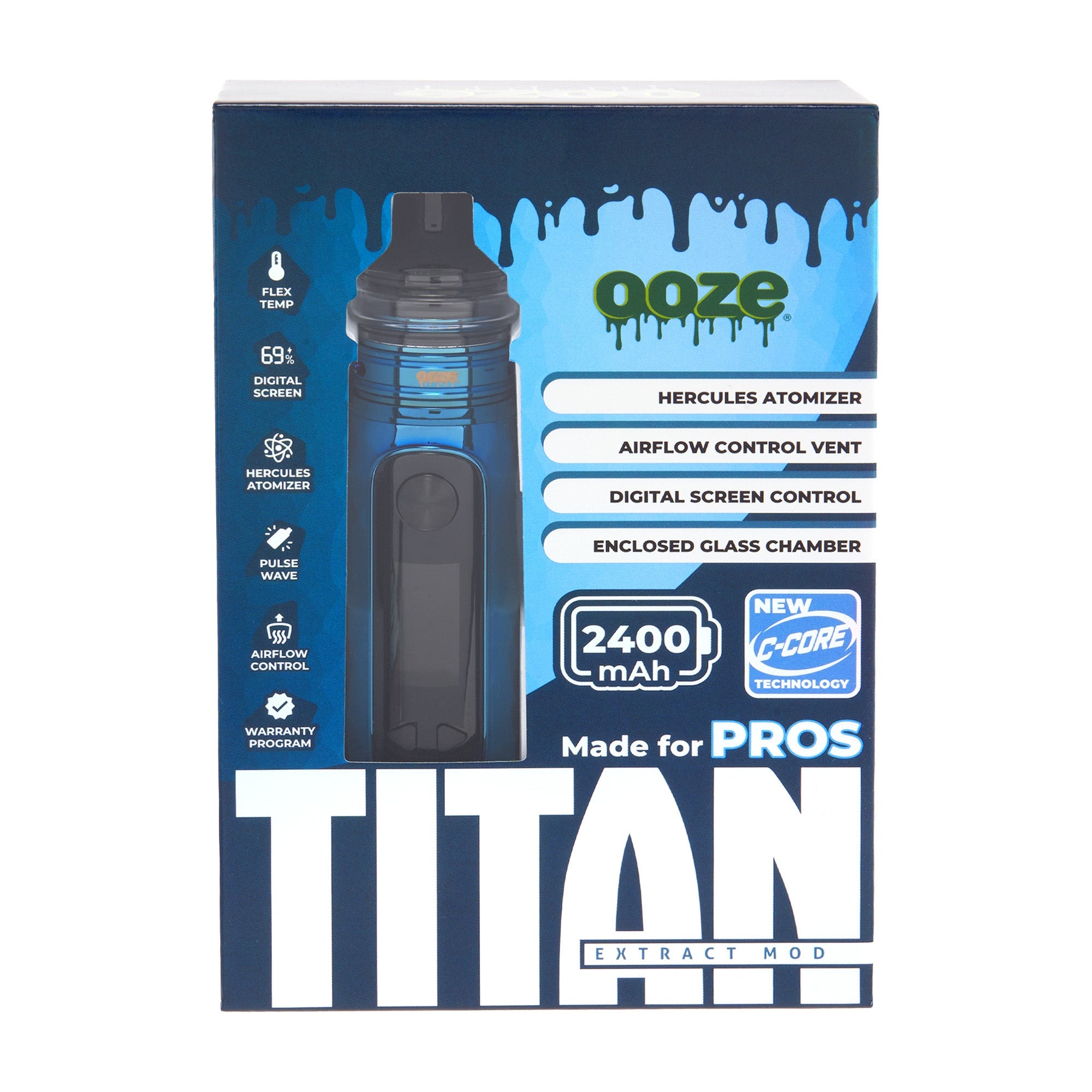 Ooze Titan Extract Mod – 2400 mAh C-Core - Discreet Smoker